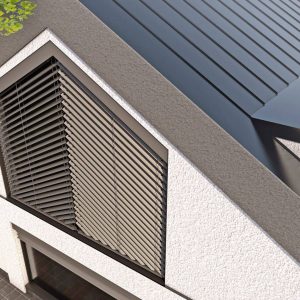 Żaluzje fasadowe trójkątne skośne